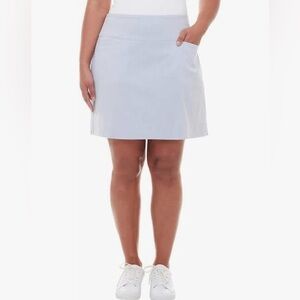 D19.06 Like new SC & Co. Women's 360 Degrees Tummy Control Skort Blue Stripe XL